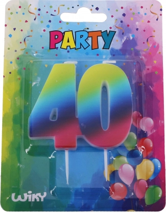 Dzimšanas dienas svece numurs 40, varavīksnes