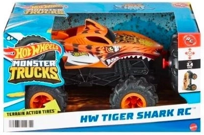 Hot Wheels RC Tiger Shark – bezceļa tālvadāms monstertraks