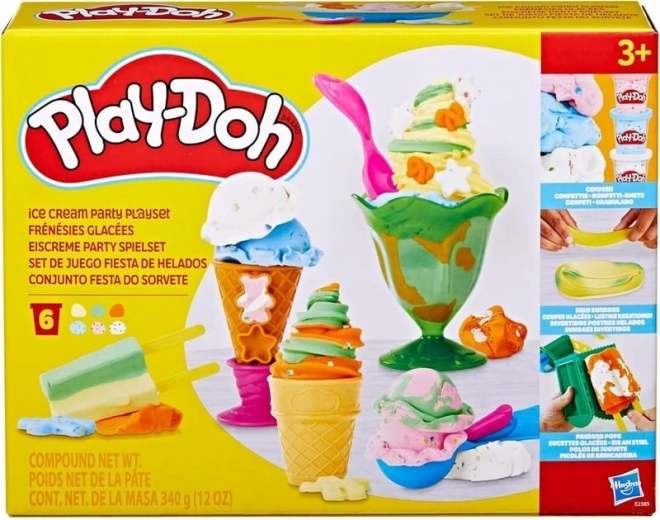 Play-Doh ledus saldējumu ballīte – radošā saldējumu veidošanas komplekts no plastilīna