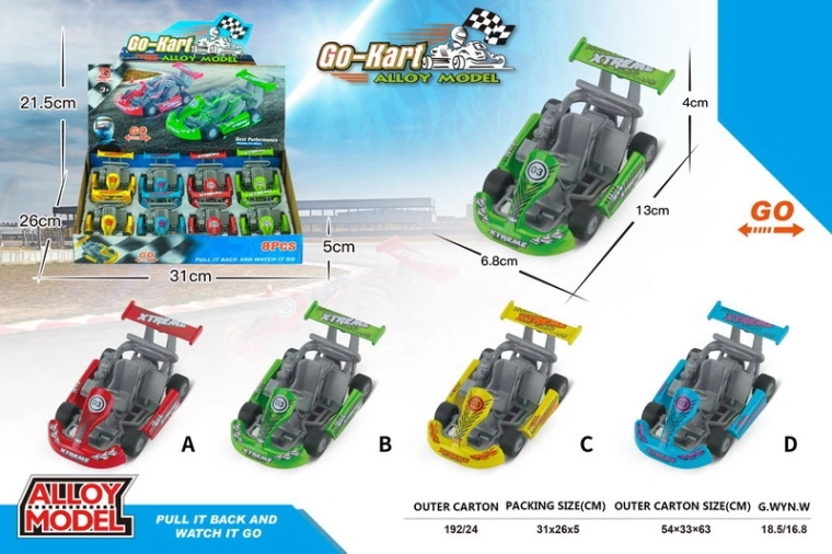 Pull-back go-kart 13 cm