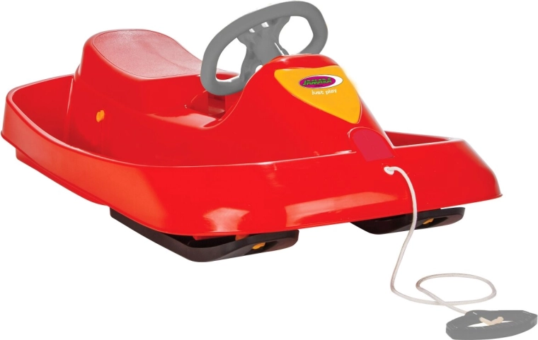 Bērnu sniega ragavas Snow Play Ralley 100 cm, sarkanas, ar stūri un bremzi