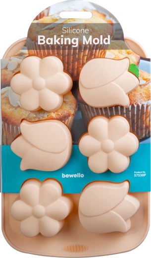 Silicone flower-shaped baking mold