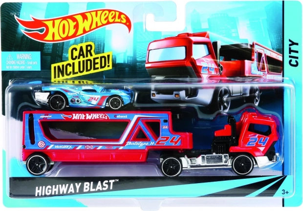 Hot Wheels metāla vilcējs ar mašīnīti (6 varianti) - 1 gab.