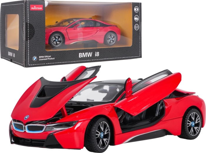 BMW i8 Rastar 1:24 car model red - 1 piece