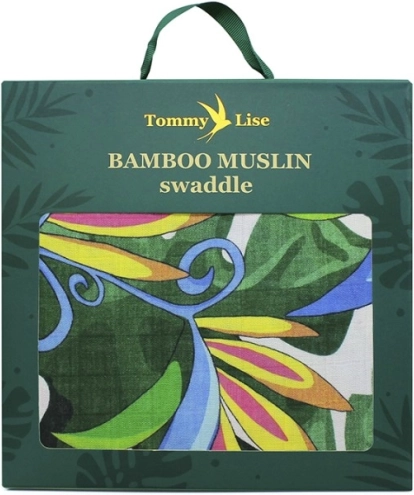 Bambusa mušelīna autiņš Tommy Lise Lush Garden 120 × 120 cm