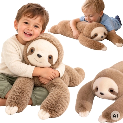 WOOPIE svērtais sensorais plīša sliņķis, 2,5 kg