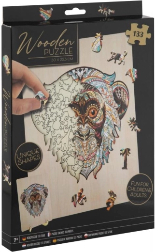 Outline puzzle monkey 133 pieces