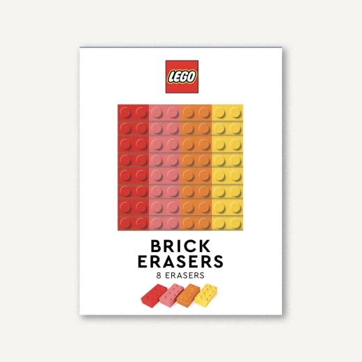 LEGO 2×4 skolas dzēšgumiju komplekts – 8 gab., daudzkrāsains