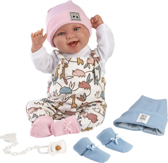 Reālistiska bērnu lelle ar skaņām un mīkstu ķermeni