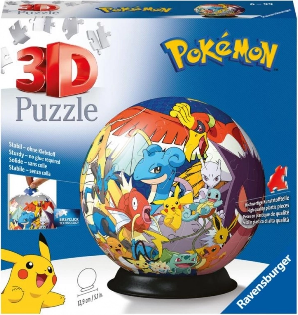 Ravensburger 3D puzle Poke9mon bumba, 72 gabali