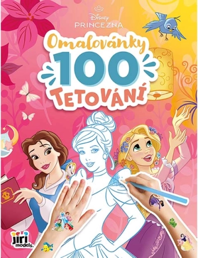 Krāsojamā grāmata ar 100 tetovējumiem Disney Princeses