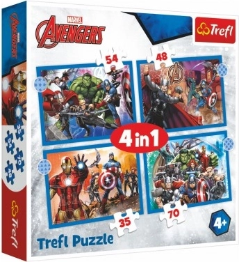 Puzle 4v1 Drosmīgie Avengers