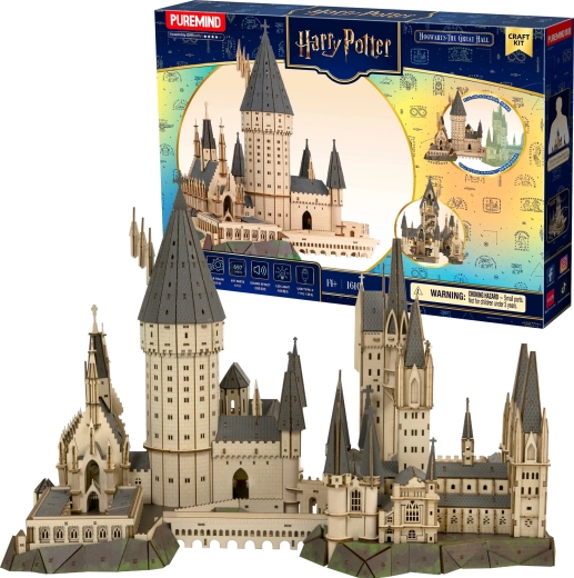 Puremind Harry Potter koka 3D puzle Hogwarts – Lielā zāle