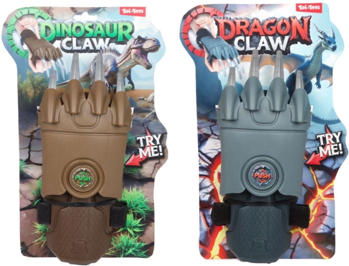 Izšaujami nagi pūķis/dinozaurs, plastmasa 11 × 29 cm, 2 krāsas