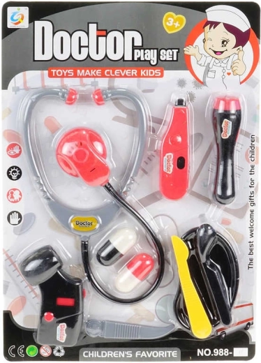 Children’s doctor set with flashlight, 10 pcs