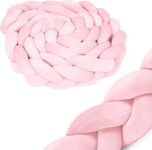 Ricokids Knitted Crib Bumper, Pink, 3 m