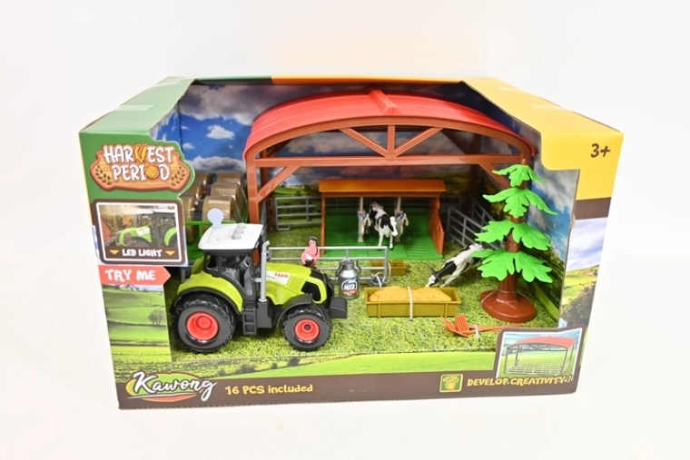Farm Set with Tractor (16 Pieces)