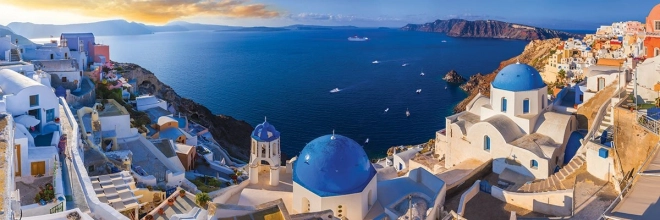 EUROGRAPHICS panoramic 1000-piece puzzle – Santorini, Greece (Air Pano)