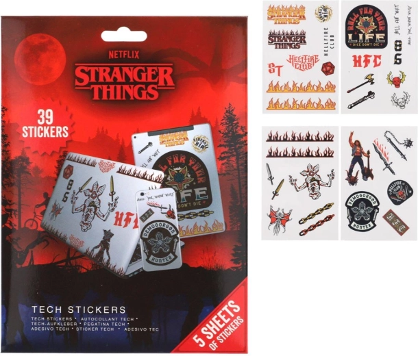 Stranger Things 4 Tech Stickers - 1 piece