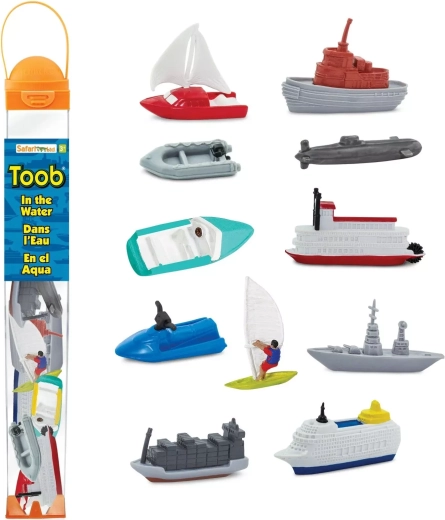 Tuba ar mini ūdens transportlīdzekļu modeļiem Safari Ltd. TOOBS
