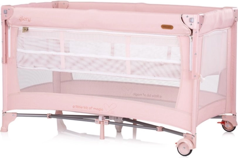 Chipolino Glory Travel Cot Pink