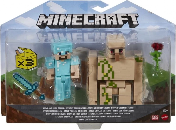 Minecraft figūriņas 8 cm – dubultpaka ar piederumiem