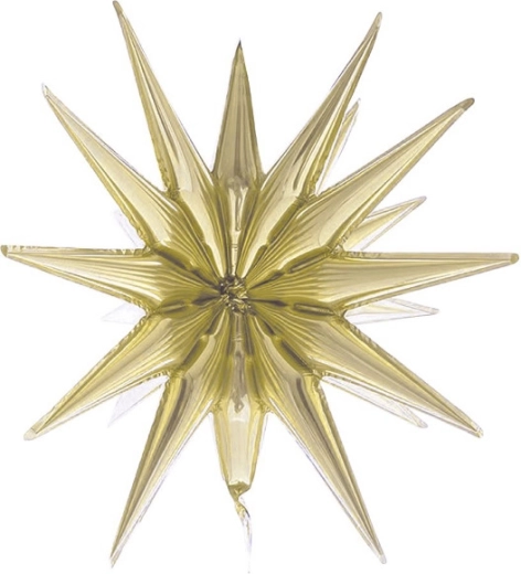 Folijas balons 3D zvaigzne šampanieša krāsā 50 cm