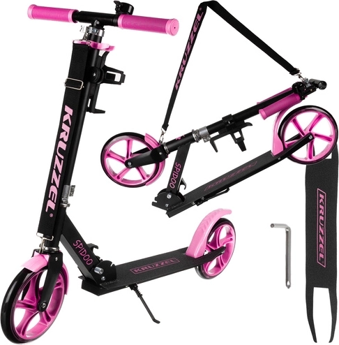 Foldable city scooter Spidoo KRUZZEL - 1 piece – Pink-black