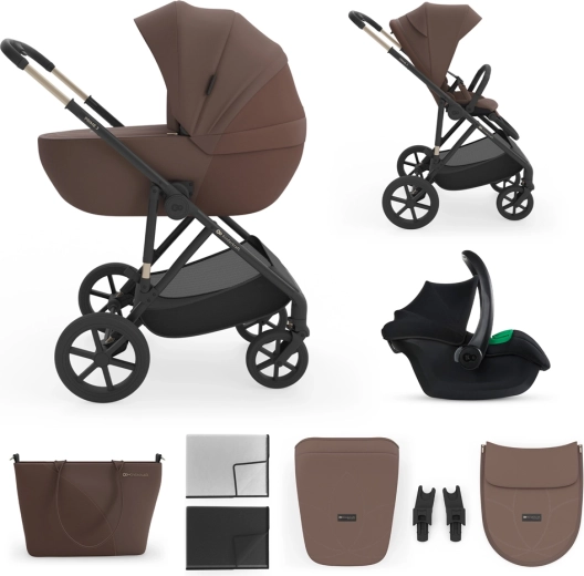 Kombinētie rati 3v1 Kinderkraft Prime 3 velvet mocca