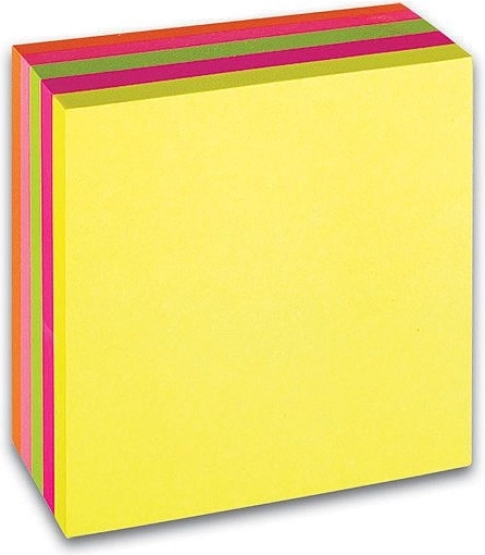 Pašlīmējošs piezīmju bloks CONCORDE 76 × 76 mm, neona, kubs 5 krāsās (5 × 80 lapiņas)