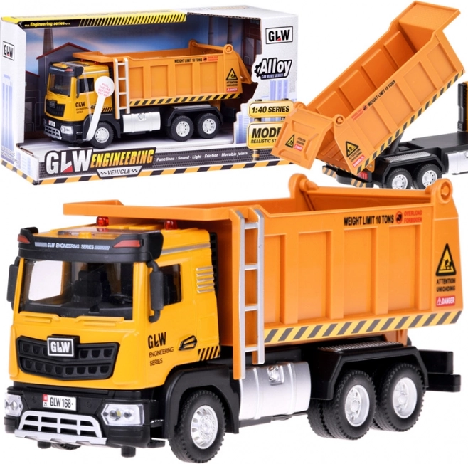 Bērnu pašizgāzējs ar gaismu un skaņu, metāla virsbūve, pull-back