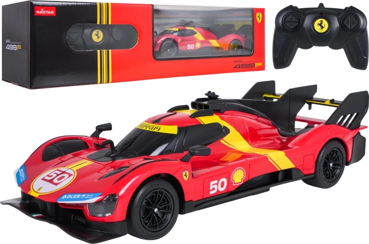 Rastar Ferrari 499P RC sacīkšu automašīna ar tālvadības pulti