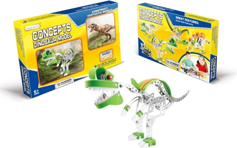 Metāla konstruktors dinozaurs - 1 gabals