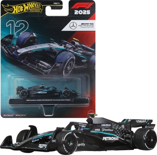 Hot Wheels Premium Formulas 1 bolīds 2025 Mercedes-AMG PETRONAS #12 Kimi Antonelli