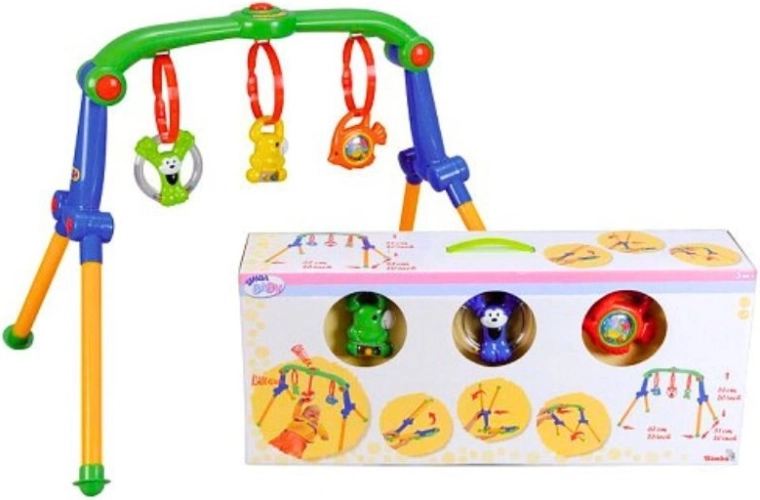 Baby play gym with rattles