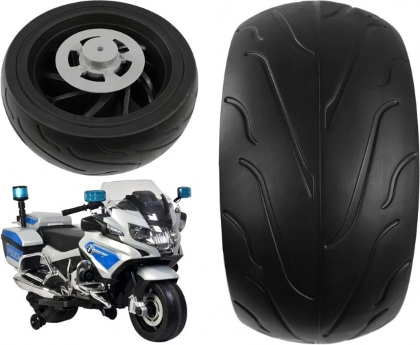 Aizmugurējais ritenis bērnu elektriskajam motociklam BMW R1200 no mīkstām EVA putām