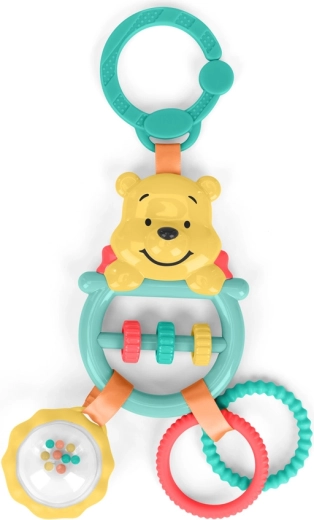 Bright Starts grabulis un graužamā rotaļlieta ar C veida gredzenu Winnie the Pooh Busy Bear