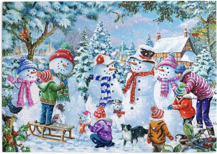 Puzzle Seven Snowmen 1000 Pieces