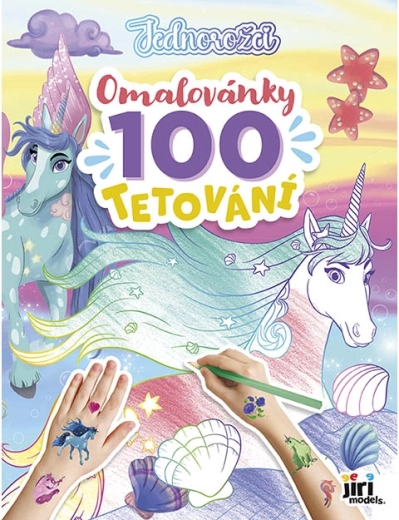 Krāsojamā grāmata un 100 vienradžu tetovējumi