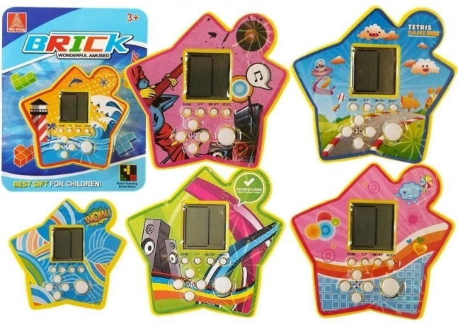 Kabatas elektroniskā spēle Tetris zvaigznes formā – dzeltena