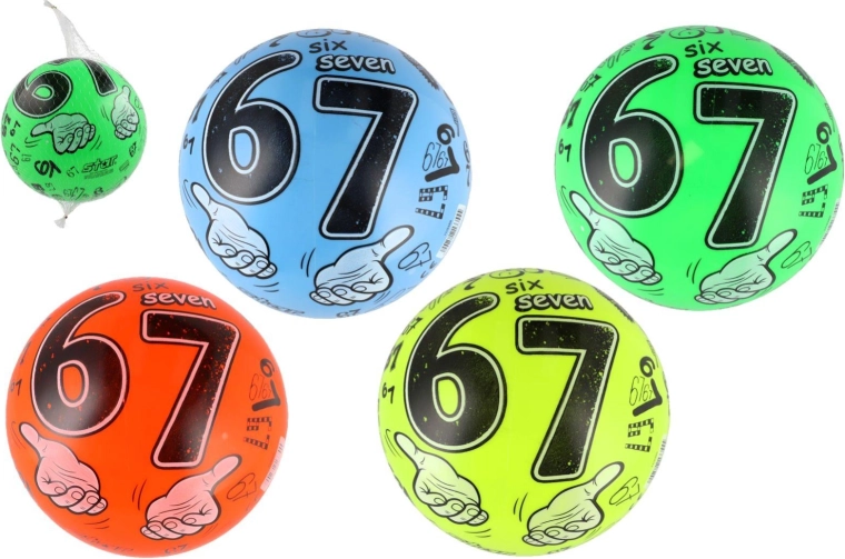 Six Seven Ball with Numbers, 23 cm - 1 piece