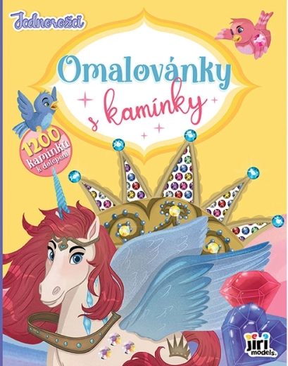 Krāsojamā grāmata ar spīdīgiem akmentiņiem “Vienradži”