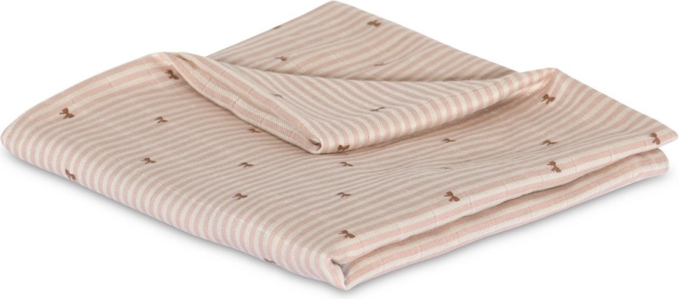 NuuRoo Valentin bambusa muslīna autiņš stripe bow