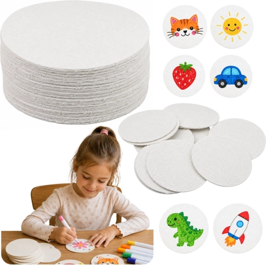 3D krāsojami papīra ripuļi no koksnes celulozes DIY 6 cm (20 gab.)