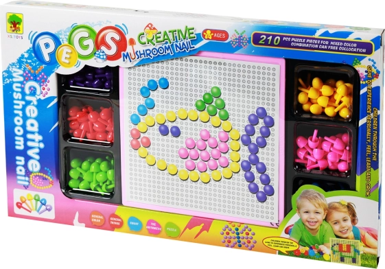 Krāsaina mozaīka ar kniedītēm, 210 gab.