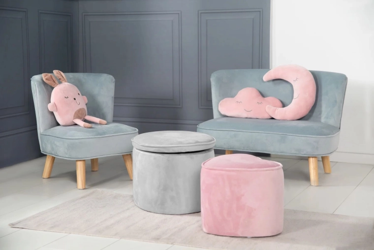 Roba Lil Sofa children's ottoman with storage space, grey