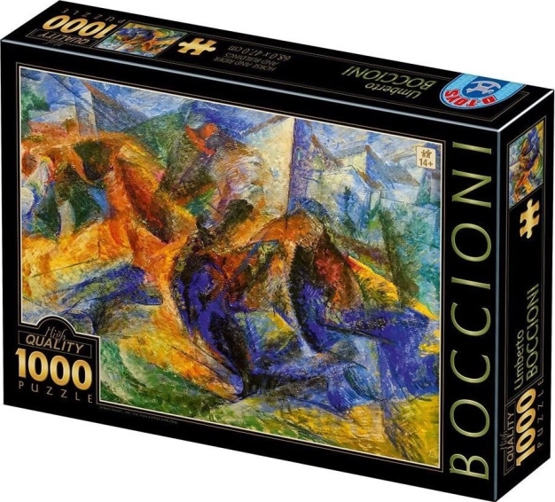 Puzle Zirgs, jātnieks un ēkas (1000 detaļas)