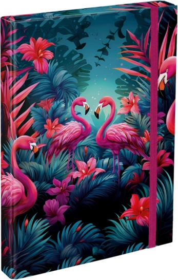 BAAGL A4 Folder for School Notebooks – Flamingos