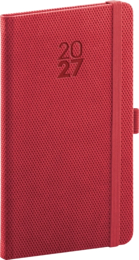 Notique kabatas dienasgrāmata Diamante 2027 sarkana 9 × 15,5 cm