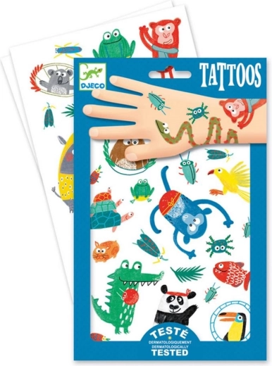 Temporary Tattoos with Jungle Animals – DJECO
